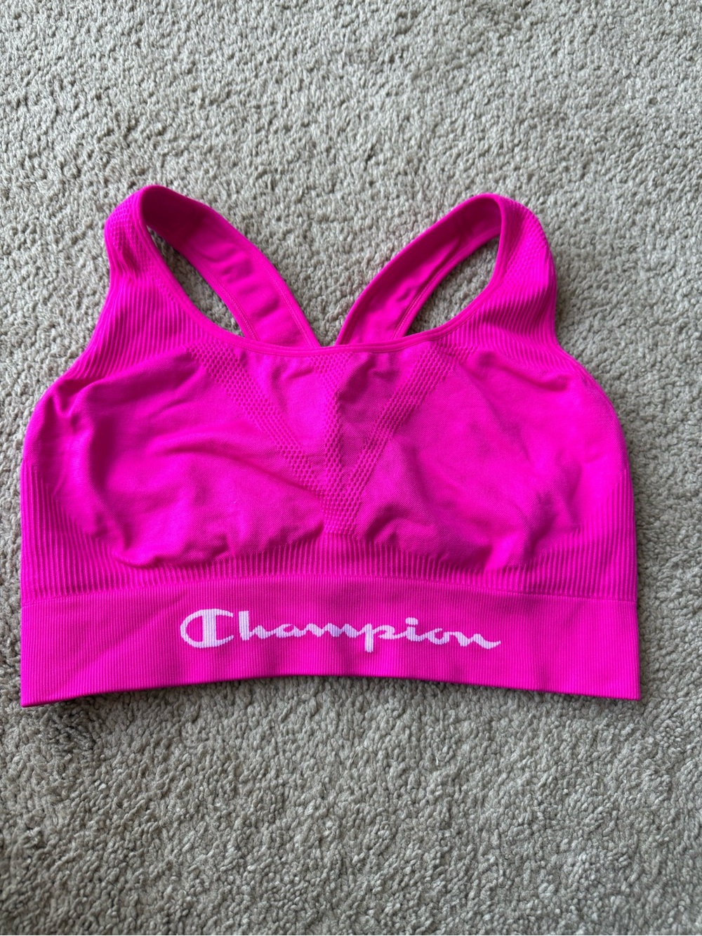 Champion Neon Pink Seamless Sports Bra